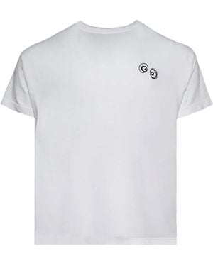 The Elder Statesman Embroidered-Eye Motif T-Shirt - White