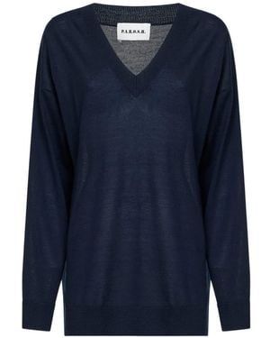 P.A.R.O.S.H. Pullover Mit V-Ausschnitt - Blau
