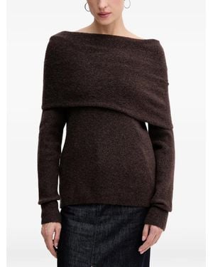 INTROPIA Draped Sweater - Black