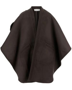 Niccolò Pasqualetti Ruffled-Detailing Cape - Black