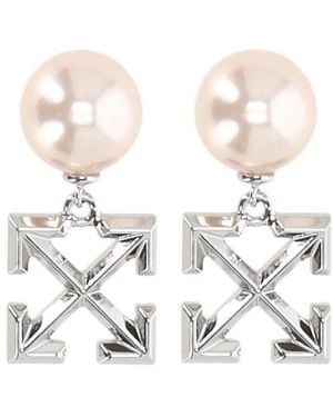 Off-White c/o Virgil Abloh Faux-Pearl Earrings - White