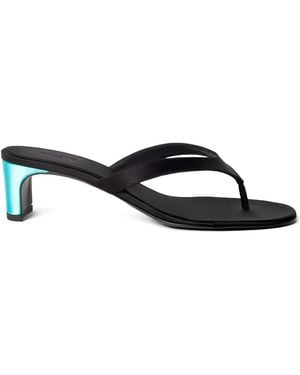 Gia Borghini T-Strap Heeled Sandals - White