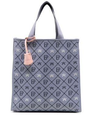 BAPY BY *A BATHING APE® Argyle Check Graphic Tote Bag - Blue