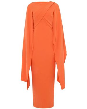 ROKSANDA Iven Maxikleid Mit Cape-Ärmeln - Orange