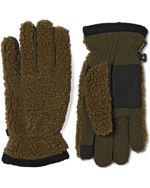 Barbour Buckle Fleece Gloves - Green