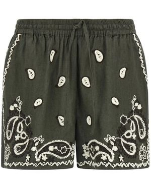 P.A.R.O.S.H. Bermudas con cordones y bordado - Negro