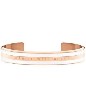 Daniel Wellington Emalie Logo-Engraved Striped Cuff Bracelet - Metallic