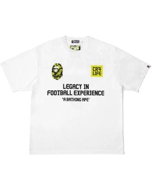 A Bathing Ape X Cr7Life T-Shirt Ronaldo 7 - Blanc