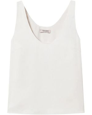 Twinset Top Con Motivo Intrecciato - Bianco