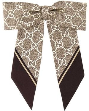 Gucci Gg-Jacquard Scrunchie - Natural