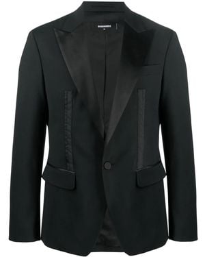 DSquared² Silk Panelling Dinner Jacket - Black