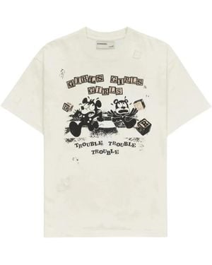 DOMREBEL T-Shirt Girlies À Imprimé Graphique - White