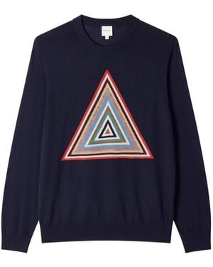 Paul Smith Maglione Pyramid Stripe - Blu