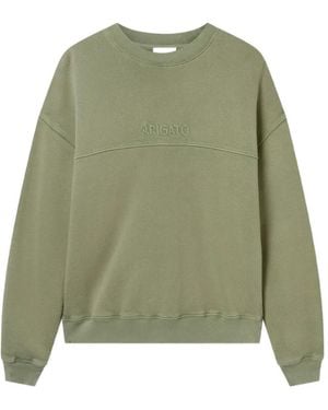 Axel Arigato Gens Logo-Embroidered Washed Jumper - Green