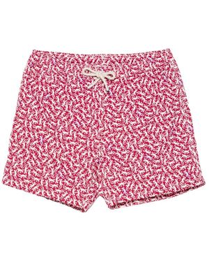 MC2 Saint Barth Lighting Micro Lizard-Print Swim Shorts - Pink