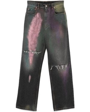 MM6 by Maison Martin Margiela Spray-Paint Effect Jeans - Grey