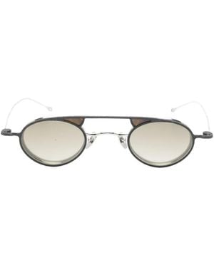 Rigards Ziggy Chen Clip-On Round-Frame Glasses - Metallic