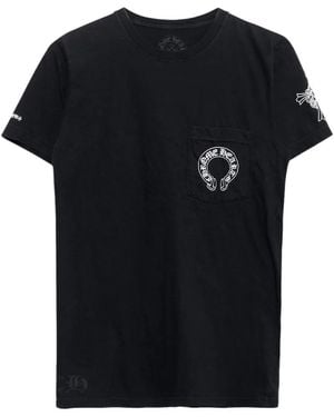 Chrome Hearts T-Shirt Con Logo E Tasca - Nero