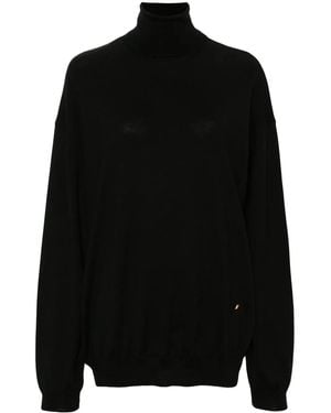 Moschino Logo-Plaque Jumper - Black