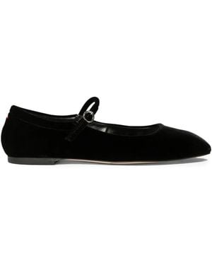 Aeyde Uma Velvet Ballet Flats - Black