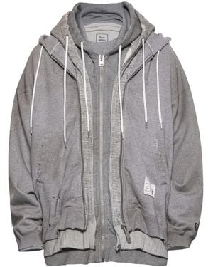 Maison Mihara Yasuhiro Triple-Layered Hoodie - Grey