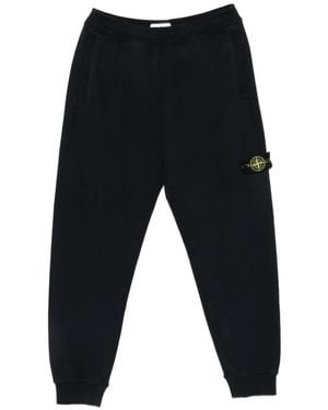 Stone Island Pantalones De Chándal Con Parche Compass - Negro