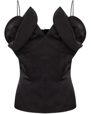 Magda Butrym Top Con Tirantes Finos - Negro