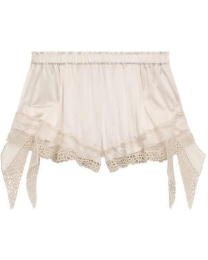 Isabel Marant Ildana Shorts Mit Spitzenbesatz - Natur