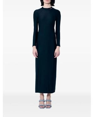 Alexander Wang Logo-Print Maxi Dress - Blue