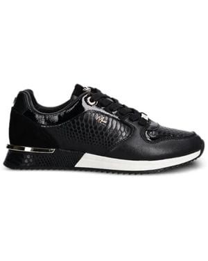 Mexx Zapatillas Con Efecto De Reptil - Negro