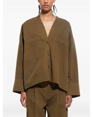 Christian Wijnants Camisa Tashvid con cuello en V - Verde