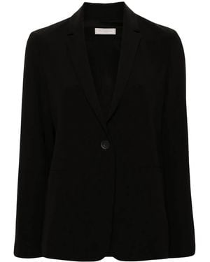 Antonelli Single-Breasted Crepe Blazer - Black