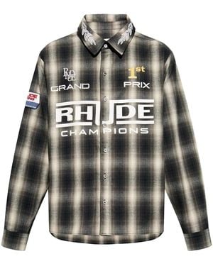 Rhude Racing Hemd - Grau