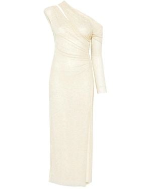 Self-Portrait Vestido de fiesta con apliques de strass - Blanco