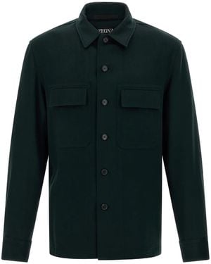 ZEGNA Hemd aus Kaschmir - Grün