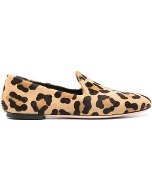 Agl Attilio Giusti Leombruni Leopard-Print Ballerina Shoes - Brown