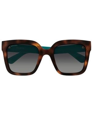 Gucci Interlocking G Square-Frame Sunglasses - Black