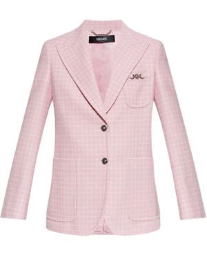 Versace Check-Patterned Blazer - Pink