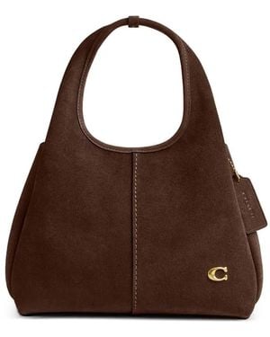 COACH 23 Lana Suede Shoulder Bag - Brown