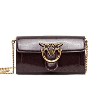 Pinko チェーンストラップ サッチェルバッグ - ブラウン