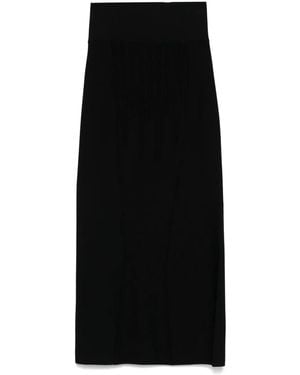 Mugler High-Waisted Midi Skirt - Black