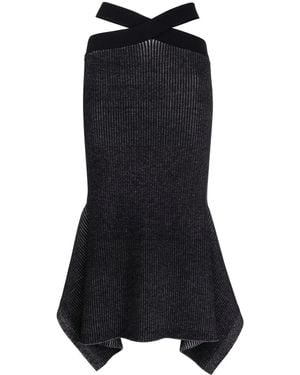 3.1 Phillip Lim Ribbed-Knit Asymmetric Skirt - Black