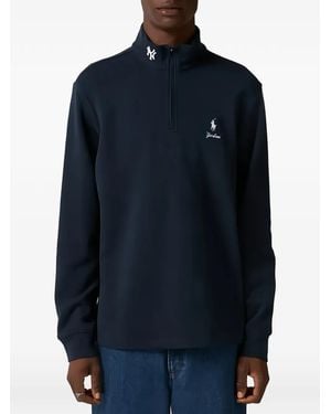 Polo Ralph Lauren X New York Yankees Logo-Embroidered Polo Shirt - Blue