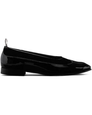Thom Browne Opera Patent-Leather Court Shoes - Black