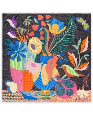 Bimba Y Lola Graphic-Print Scarf - Blue