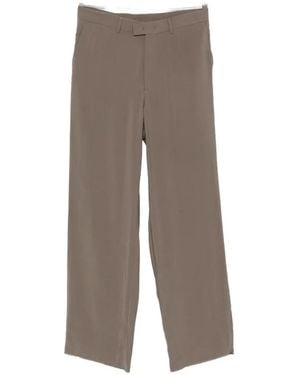 Emporio Armani Wide-Leg Tailored Trousers - Grey