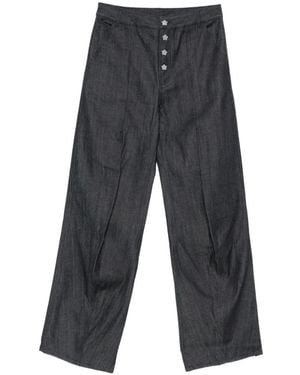 Cecilie Bahnsen Flower-Button Jeans - Grey