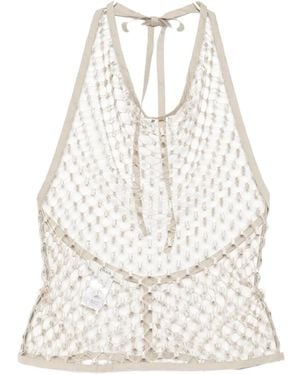 Lemaire Fishnet ホルターネック トップ - ホワイト