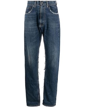 Maison Margiela Ripped Straight-Leg Jeans - Blue