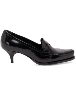 Prada Mocasines Con Acabado Cepillado - Negro